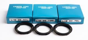 Rayqual 50/75 6 bit coded Leica Screw Mount Type III Lens to Leica M Body Adapter