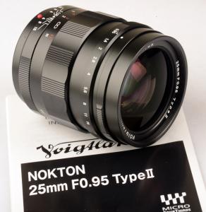 Voigtlander M43 25mm  f/.95 Type II lens